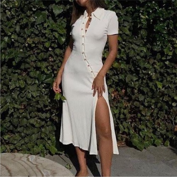 Song of Style Polly Midi Button Shirt Dress - Picture 2 of 7